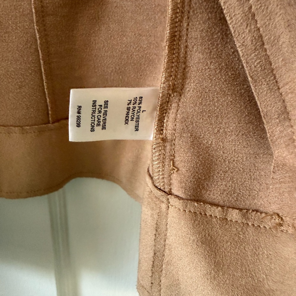 Evereve Faux Suede Moto Jacket – Women’s Large - Picture 4 of 4